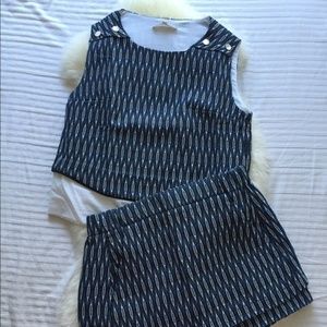 Maje 2016ss sleeveless tops&skirt cloth set